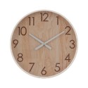 RELOJ DE PARED REDONDO NATURAL BLANCO MADERA 60 CM