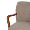 SILLON TAUPE TEJIDO CON PATAS DE MADERA