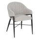 SILLA SALÓN O HABITACION BRAZOS GRIS TEJIDO - METAL