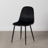 SILLA SALÓN O HABITACION NEGRA FLORES BEIS PATAS NEGRAS