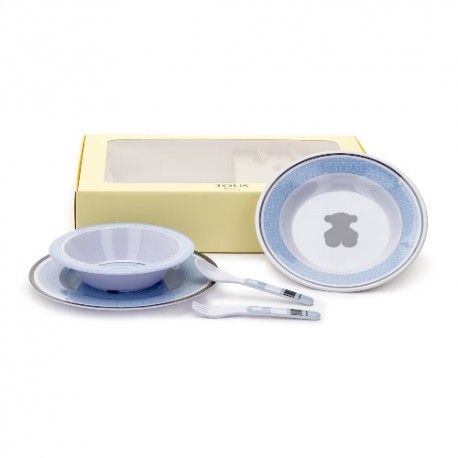 VAJILLA PARA BEBÉ OSO TOUS PLATO, CUCHARA, TENEDOR Y CUENCO