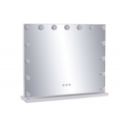 ESPEJO MAQUILLAJE TOCADOR CON LUZ LED DE MESA TACTIL BLANCO