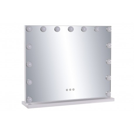 ESPEJO MAQUILLAJE TOCADOR CON LUZ LED DE MESA TACTIL BLANCO