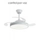 LÁMPARA VENTILADOR DE TECHO SILENCIOS CON COTROL POR VOZ BLANCO DAKOTA