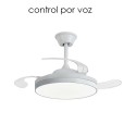 LÁMPARA VENTILADOR DE TECHO SILENCIOS CON COTROL POR VOZ BLANCO DAKOTA