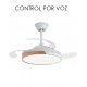 LÁMPARA VENTILADOR DE TECHO SILENCIOSO CON CONTROL POR VOZ BLANCO-HAYA DAKOTA