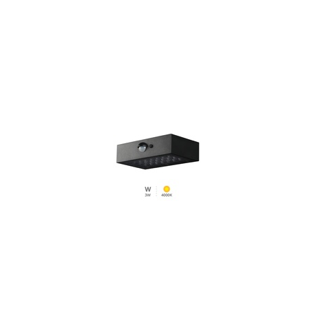 APLIQUE SOLAR EXTERIOR CON SENSOR DE MOVIMIENTO Y DE NOCHE Y DIA