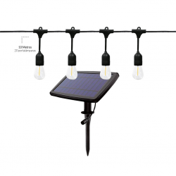 GUIRNALDA SOLAR EXTERIOR BOMBILLAS DECORATIVAS LED DOIK