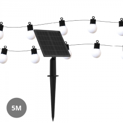 GUIRNALDA SOLAR EXTERIOR BOMBILLAS MATE DECORATIVAS LED KALAVAL