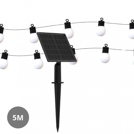 GUIRNALDA SOLAR EXTERIOR BOMBILLAS MATE DECORATIVAS LED KALAVAL