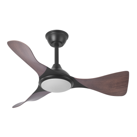 VENTILADOR DE TECHO SILENCIOSO CON LUZ Y ASPAS VISTAS CAIMAN