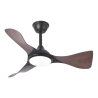 VENTILADOR DE TECHO SILENCIOSO CON LUZ Y ASPAS VISTAS CAIMAN
