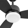 VENTILADOR DE TECHO CON ASPAS VISTAS CON LUZ GENIL NEGRO