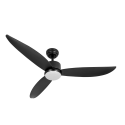 VENTILADOR DE TECHO CON ASPAS VISTAS CON LUZ GENIL NEGRO