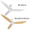 VENTILADOR DE TECHO CON ASPAS VISTAS CON LUZ GENIL BLANCO O HAYA