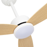 VENTILADOR DE TECHO CON ASPAS VISTAS CON LUZ GENIL BLANCO O HAYA