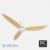 VENTILADOR DE TECHO CON ASPAS VISTAS CON LUZ GENIL BLANCO O HAYA