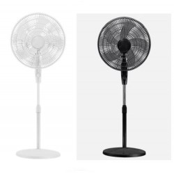 VENTILADOR DE SUELO ORIENTABLE FIJO O ROTATORIO BLANCO O NEGRO ESCUDERO