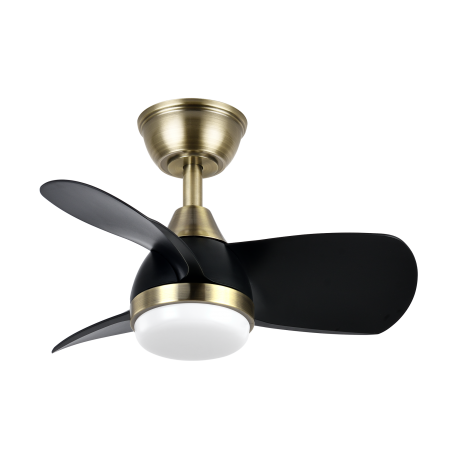 VENTILADOR SILENCIOSO DE TECHO CON ASPAS VISTAS PIRDO CUERO NEGRO