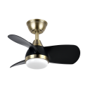 VENTILADOR SILENCIOSO DE TECHO CON ASPAS VISTAS PIRDO CUERO NEGRO