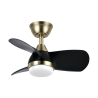 VENTILADOR SILENCIOSO DE TECHO CON ASPAS VISTAS PIRDO CUERO NEGRO