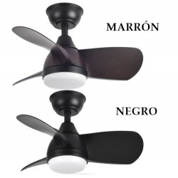 VENTILADOR SILENCIOSO DE TECHO CON ASPAS VISTAS PIRDO NEGRO O MARRON