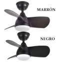 VENTILADOR SILENCIOSO DE TECHO CON ASPAS VISTAS PIRDO NEGRO O MARRON