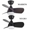 VENTILADOR SILENCIOSO DE TECHO CON ASPAS VISTAS PIRDO NEGRO O MARRON