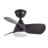 VENTILADOR SILENCIOSO DE TECHO CON ASPAS VISTAS PIRDO NEGRO O MARRON