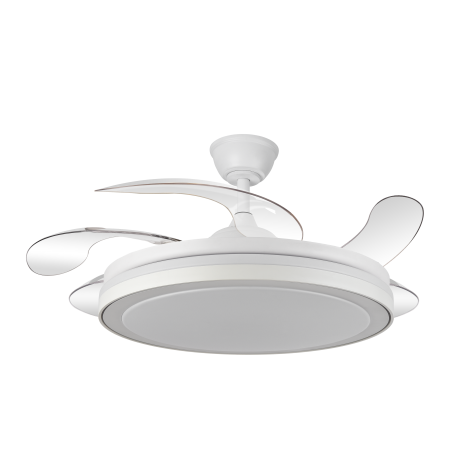 VENTILADOR DE TECHO XXL SILENCIOSO CON LUZ Y ASPAS RETRÁCTILES ESPARTA
