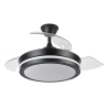 VENTILADOR DE TECHO SILENCIOSO CON LUZ Y ASPAS RETRÁCTILES ESPARTA 40CM