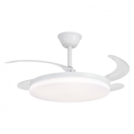 VENTILADOR DE TECHO DE ASPAS RETRÁCTILES CON LUZ BLANCO BASICO CRETA