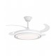 LAMPARA VENTILADOR DE TECHO ASPAS RETRÁCTILES BLANCO BASICO KORFU
