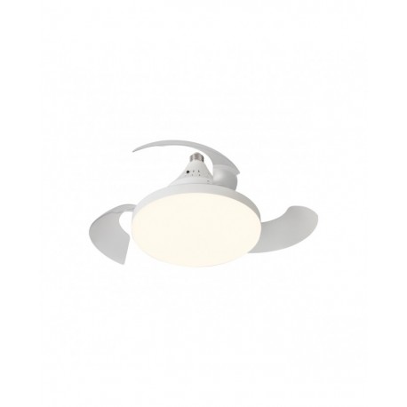 VENTILADOR BOMBILLA ASPAS RETRACTILES SILENCIOSA BLANCO NINO