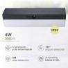 LÁMPARA SOLAR EXTERIOR PARA LA PARED LED CON SENSOR DE MOVIMIENTO Y DE NOCHE Y DIA LACONI