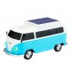 FURGONETA HIPPIE AZUL VINTAGE SOLAR CON ALTAVOZ Y RADIO INALÁMBRICO