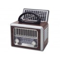 RADIO SOLAR RETRO NOGAL DIAL ANALOGICO AÑOS 60