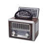 RADIO SOLAR RETRO NOGAL DIAL ANALOGICO AÑOS 60