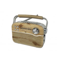 RADIO SOLAR VINTAGE ROBLE CLARO DIAL ANALOGICO AÑOS 60