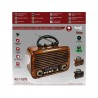 RADIO RETRO CON LINTERNA Y ASA DIAL ANALOGICO NOGAL OSCURO