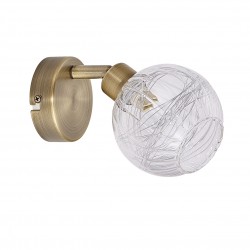 LÁMPARA DE PARED APLIQUE ROLO 1 LUZ CROMO