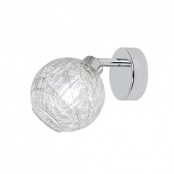 LÁMPARA DE PARED APLIQUE ROLO 1 LUZ CROMO