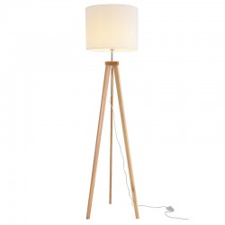 Lámpara de pie para salón NORDIC TRIPLE pantalla blanca