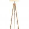 Lámpara de pie para salón NORDIC TRIPLE pantalla blanca