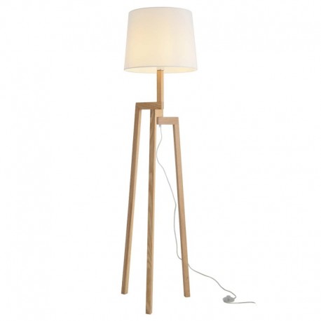 LÁMPARA DE PIE PARA SALÓN NORDIC NATURAL pantalla blanca. DE estilo nórdico, se adapta perfectamente a cualquier estancia, crean