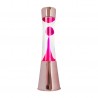 LAMPARA LAVA MAGENTA BASE ORO ROSA
