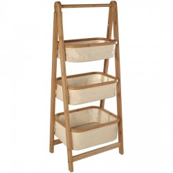 MUEBLE ORGANIZADOR BAMBÚ 3 CESTOS