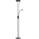 LAMPARA PIE LED REGULABLE MARRÓN OXIDO 18+5W 3000K
